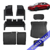 Bundle: 2024+Model 3 Highland Floor Mats Full Wrap & Liners Full Set 8 PCS (floor mat with carpets)
