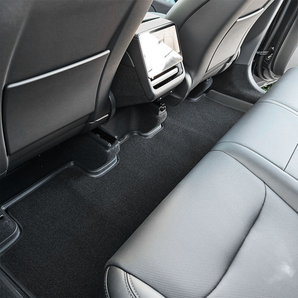 2025+ Tesla Model Y Juniper Right-Hand Drive Custom-Fit TPE All-Weather Floor Mats with Detachable Carpet – Eco-Friendly & OEM Precision