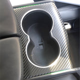 Carbon Fiber Cup Holder Cover Trim For Pre-Refresh Model S / X