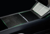 Real Carbon Fiber Center Console Overlays for Tesla Highland 2024+ Model 3 (3 pieces)