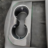 Carbon Fiber Cup Holder Trim for Tesla Model S 2021-2026 | Premium Interior Upgrade & OEM Protection