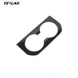 Carbon Fiber Cup Holder Trim for Tesla Model S 2021-2026 | Premium Interior Upgrade & OEM Protection