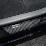 Carbon Fiber Door Sill Covers protector installed on Tesla Model 3