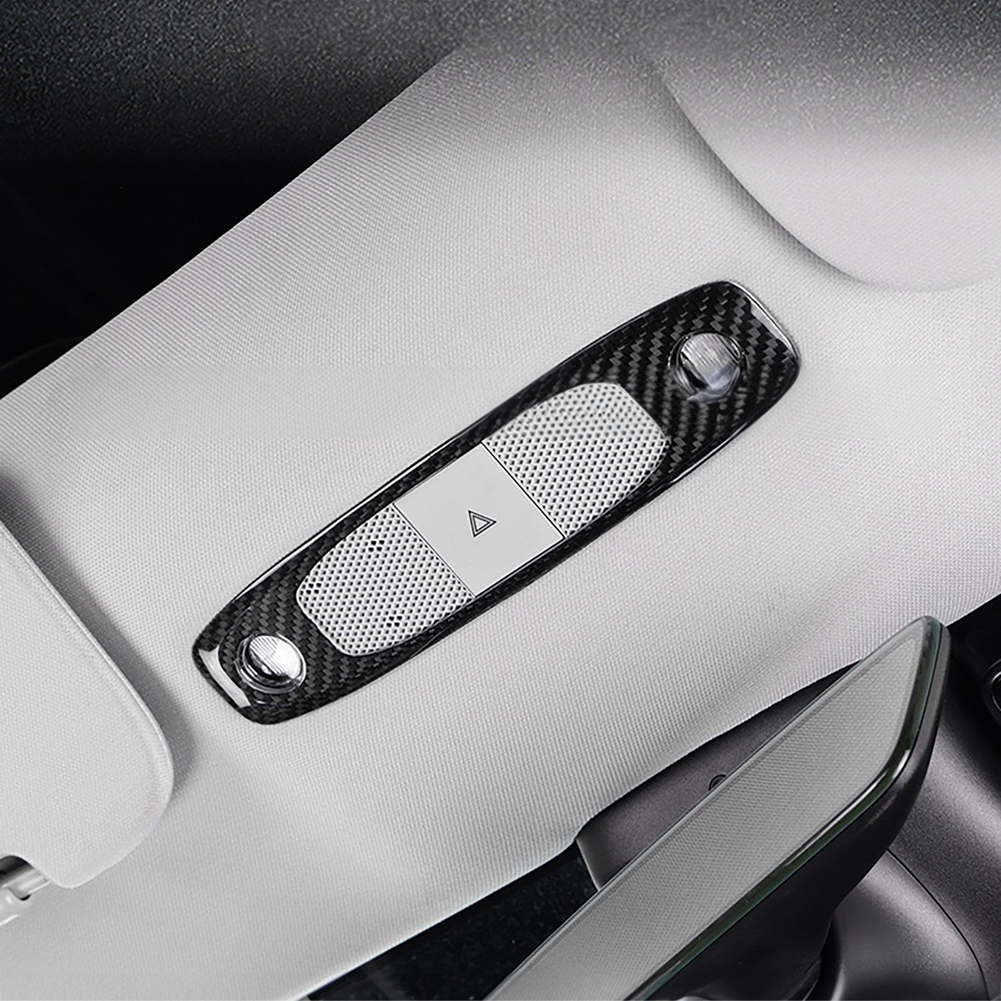 Tesla Model 3/Y Real Carbon Fiber Reading Light Trim Cover