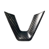 Real Carbon Fiber Steering Wheel Trim For Tesla New Model 3 Highland 2024+ & 2026 Model Y Juniper