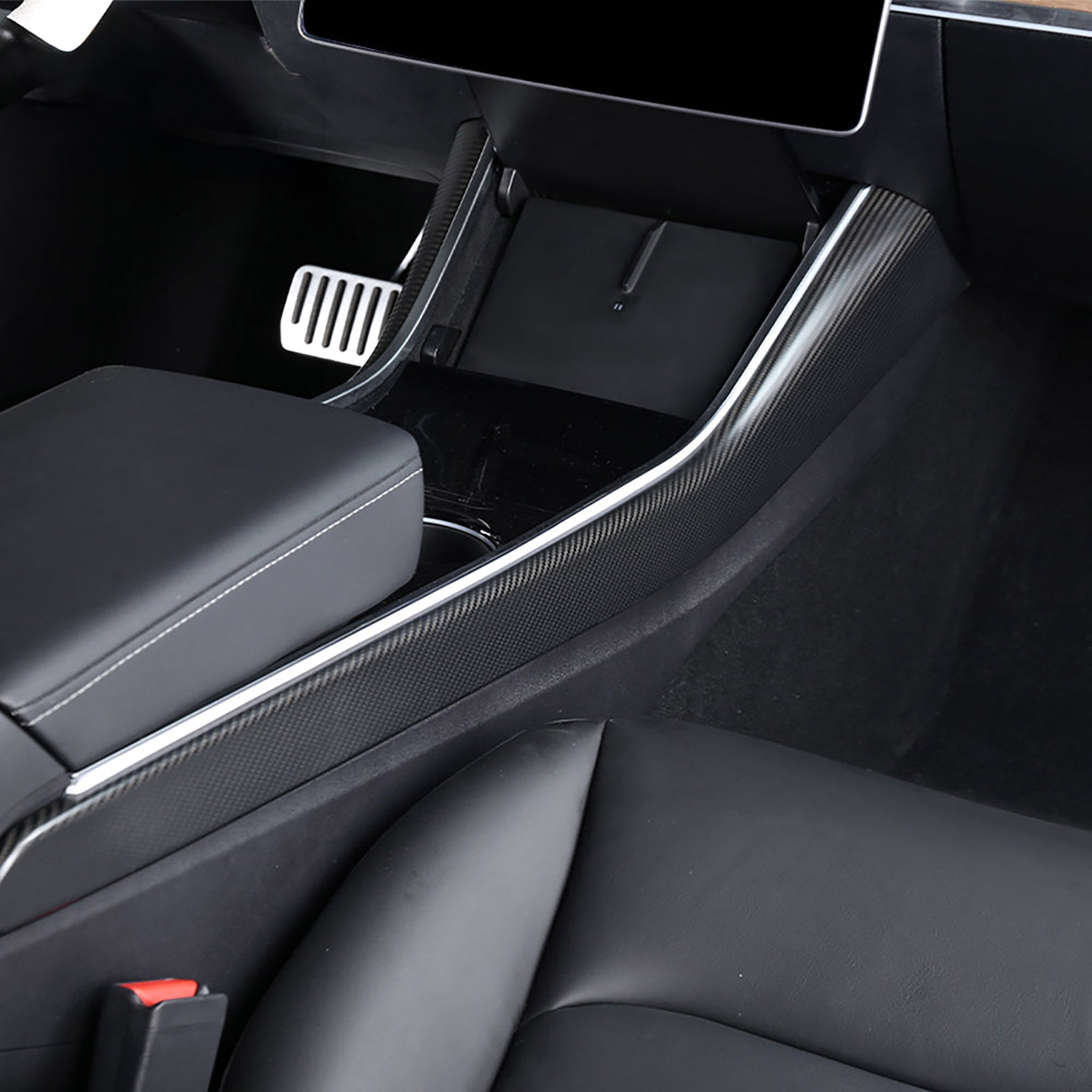 Tesla Model 3 (21-23) & Y (21-24) Carbon Fiber Console Trim
