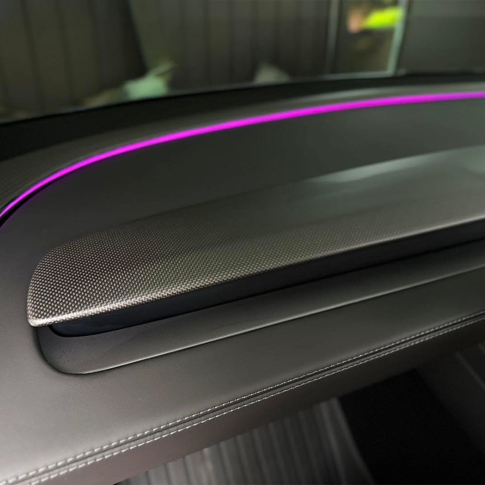 Plain weave Carbon Fiber Dashboard for Tesla Model 3 Highland / Model Y Juniper