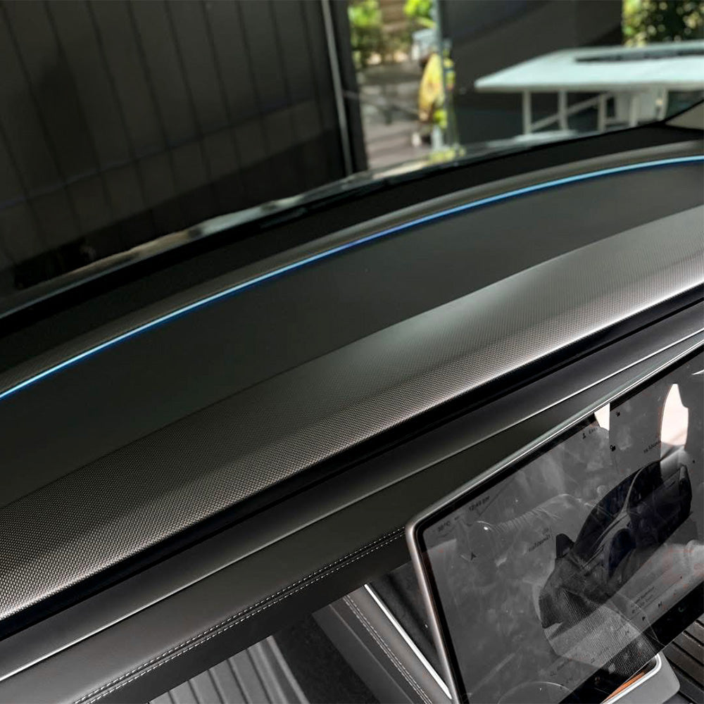 Plain weave Carbon Fiber Dashboard for Tesla Model 3 Highland / Model Y Juniper