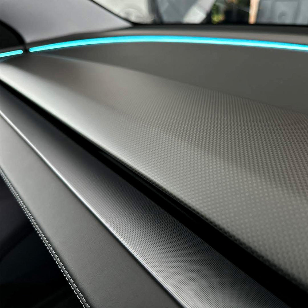 Plain weave Carbon Fiber Dashboard for Tesla Model 3 Highland / Model Y Juniper