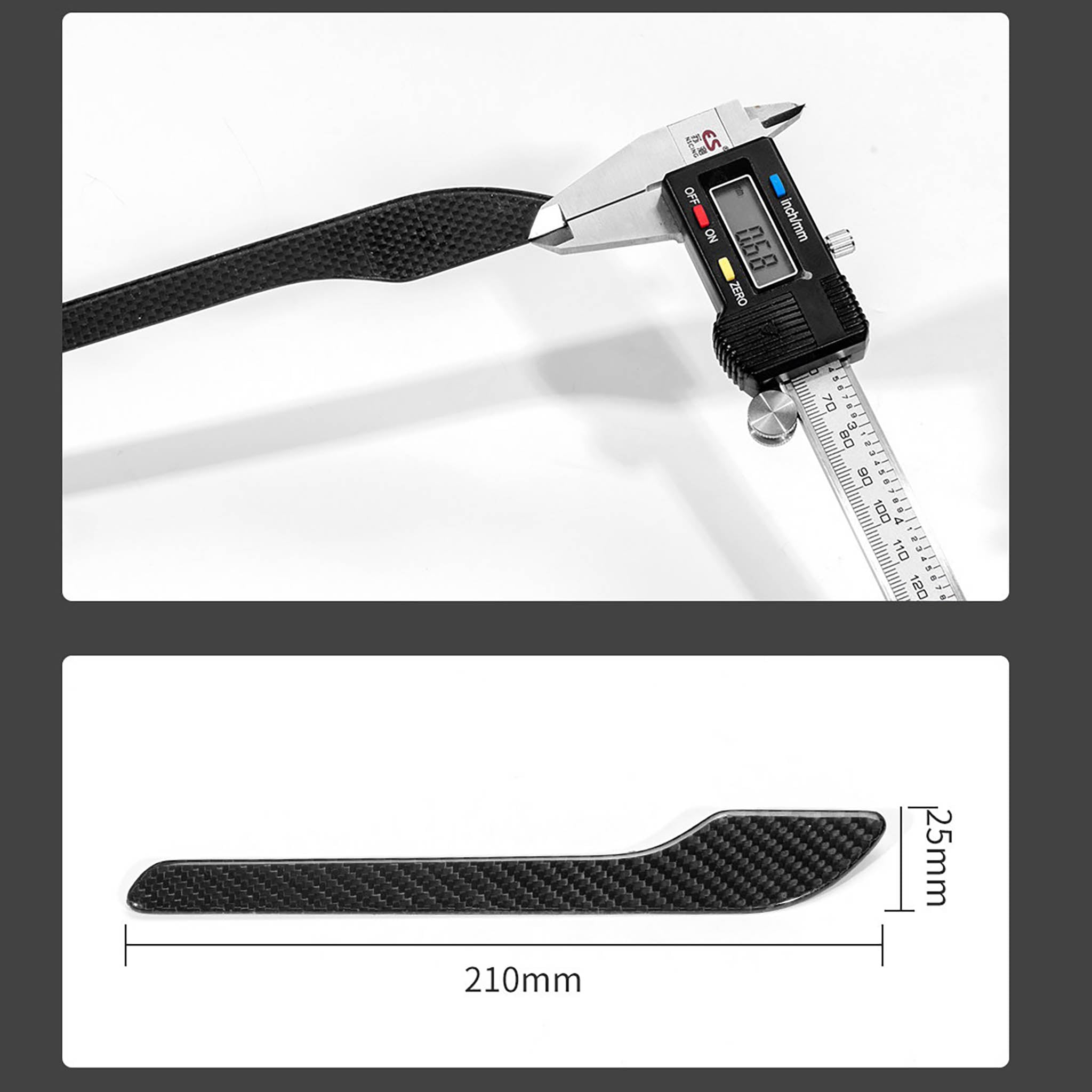 Tesla model y 3 Carbon Fiber Door Handle covers size
