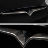 Tesla Model S Carbon Fiber Front Bumper Inlay | High-Gloss OEM Style Upgrade 2016-2025