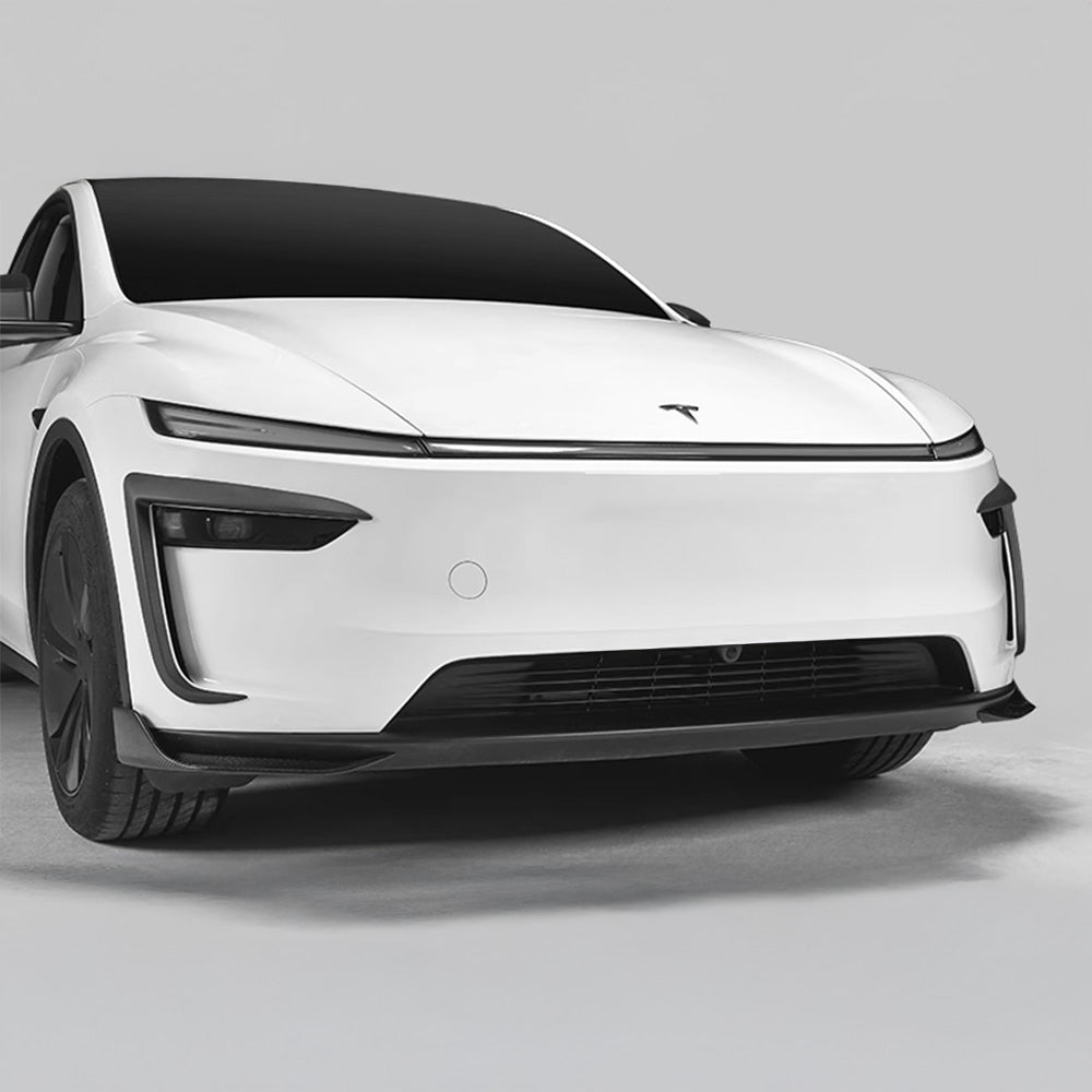 Carbon Fiber Front Bumper Side Splitter Lip for 2025 Tesla Model Y Juniper