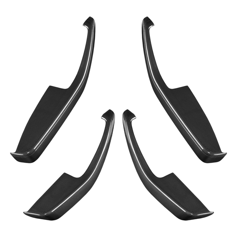 Real Carbon Fiber Front & Rear Door Armrest Covers for 2024+ Model 3 Highland (4 Pcs)