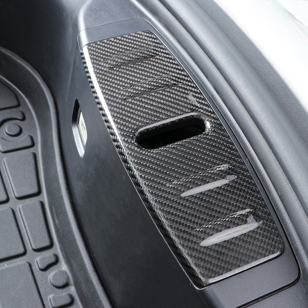 Carbon Fiber Frunk Hood Lock Cover For Tesla Model 3