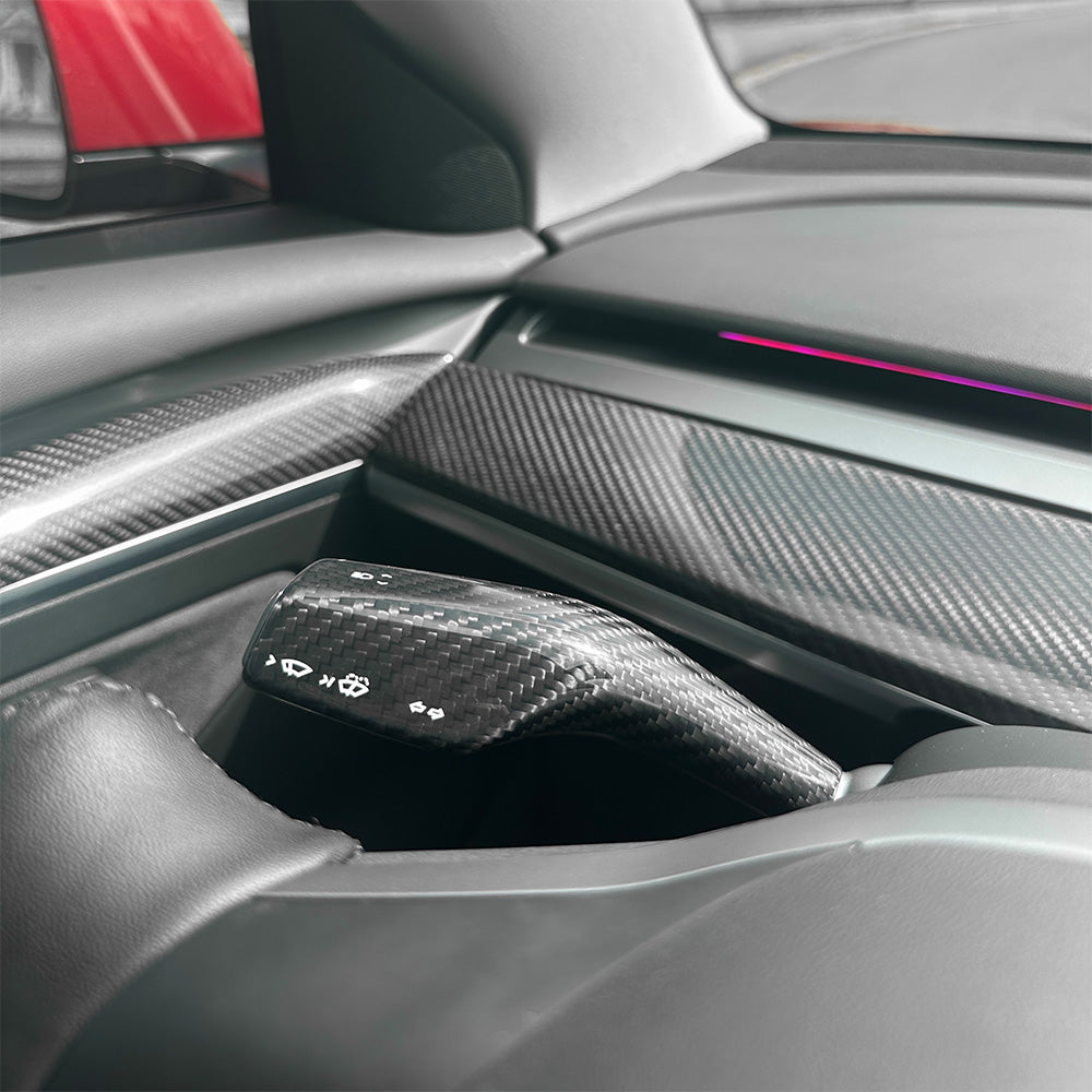 Tesla Model 3 (17-23) / Y (20-24) Dry Carbon Gear Stalk Covers