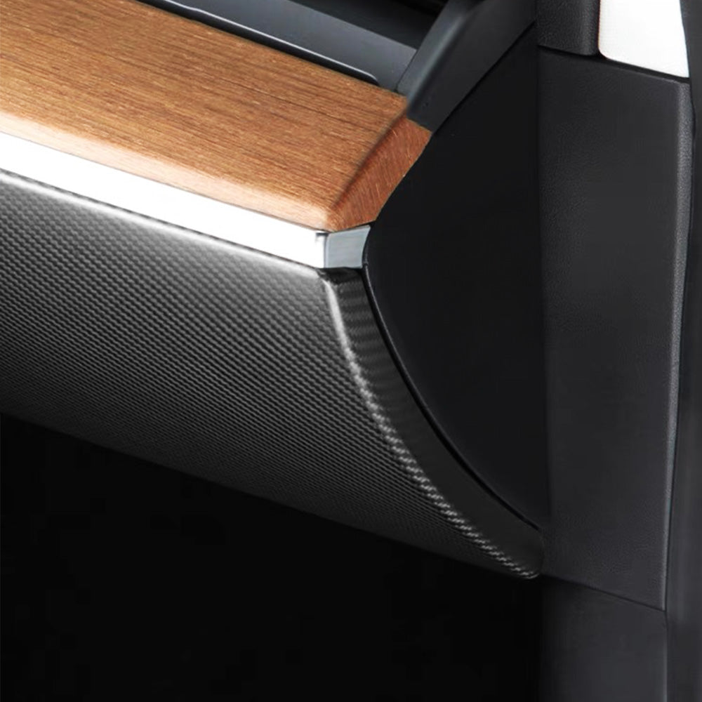 Real Carbon Fiber Glove Box Cover for Tesla Model 3 & Model Y - Luxury Interior Upgrade