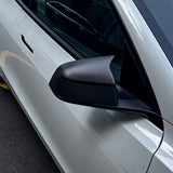 Tesla Model Y GT-Style matte Carbon Fiber Mirror Caps
