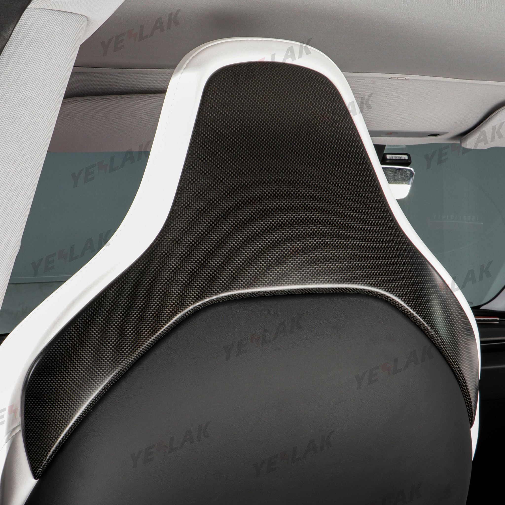 Carbon Fiber Seat Back Covers for Tesla Model 3 Highland Performance