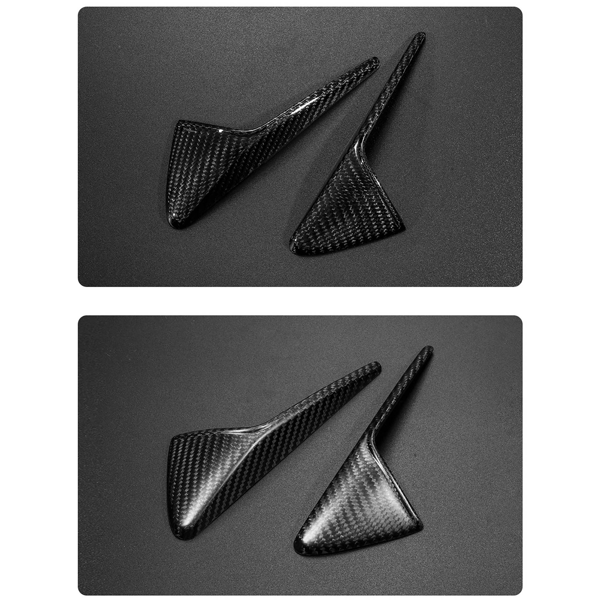Tesla Model 3 Highland / Y Juniper Dry Carbon Fiber Camera Covers in glossy & matte finish