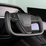 Carbon Fiber Steering Wheel Cover for 2021 - 2026 Tesla Model S/X Yoke – Sleek Protection & Stylish Upgrade