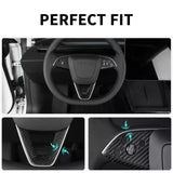 Carbon Fiber Steering Wheel Trim perfect fit Tesla Model 3 Highland