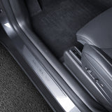 Carbon Fiber Style Door Sill Protectors for Tesla Model Y L