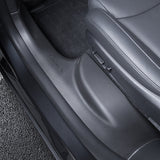 Carbon Fiber Style Door Sill Protectors for Tesla Model Y L