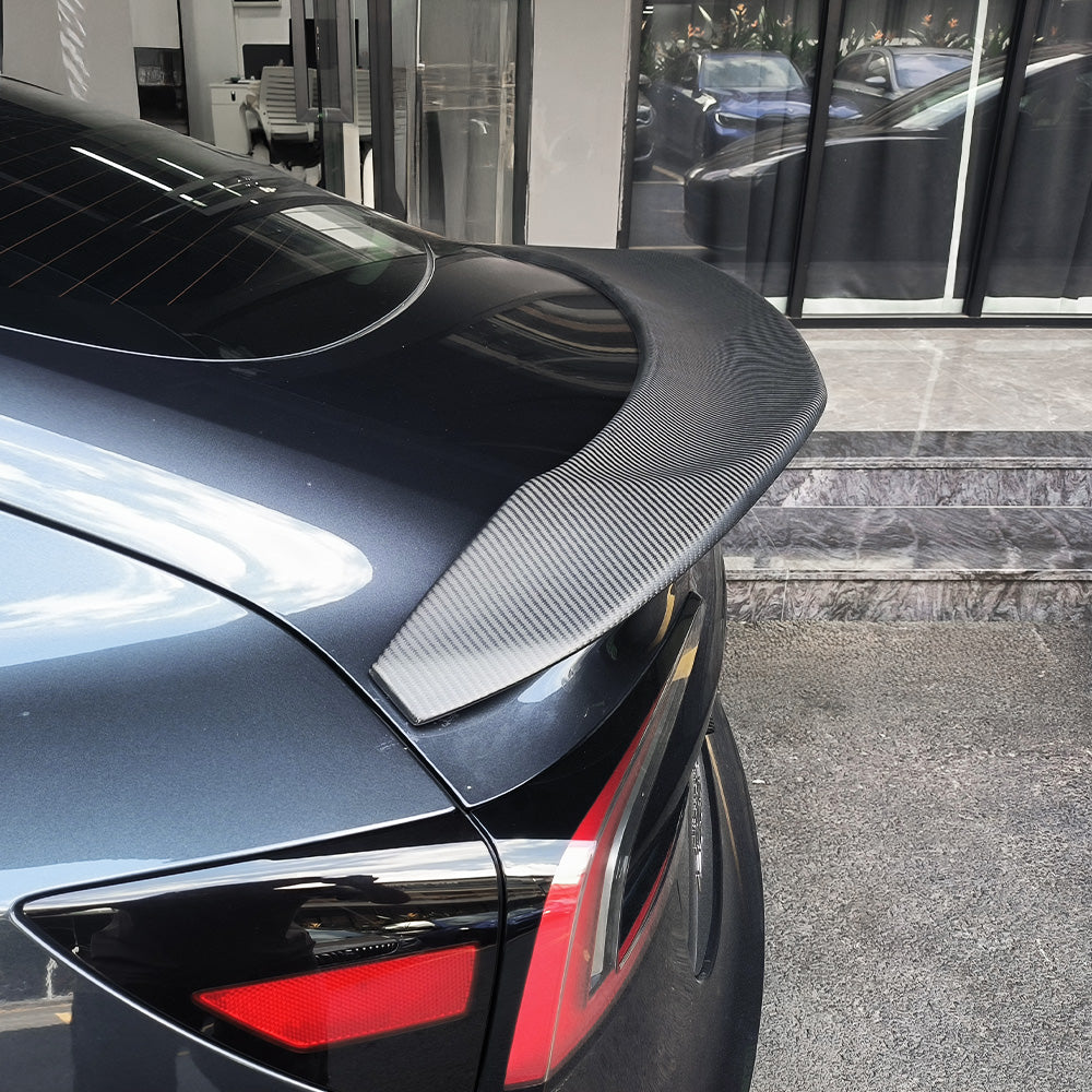 Real Carbon Fiber V-Style Spoiler for Tesla Model 3 Highland (2024+)