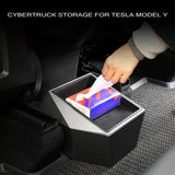 Rear Center Console Organizer Storage Box For Tesla Model Y - Cybertruck Style