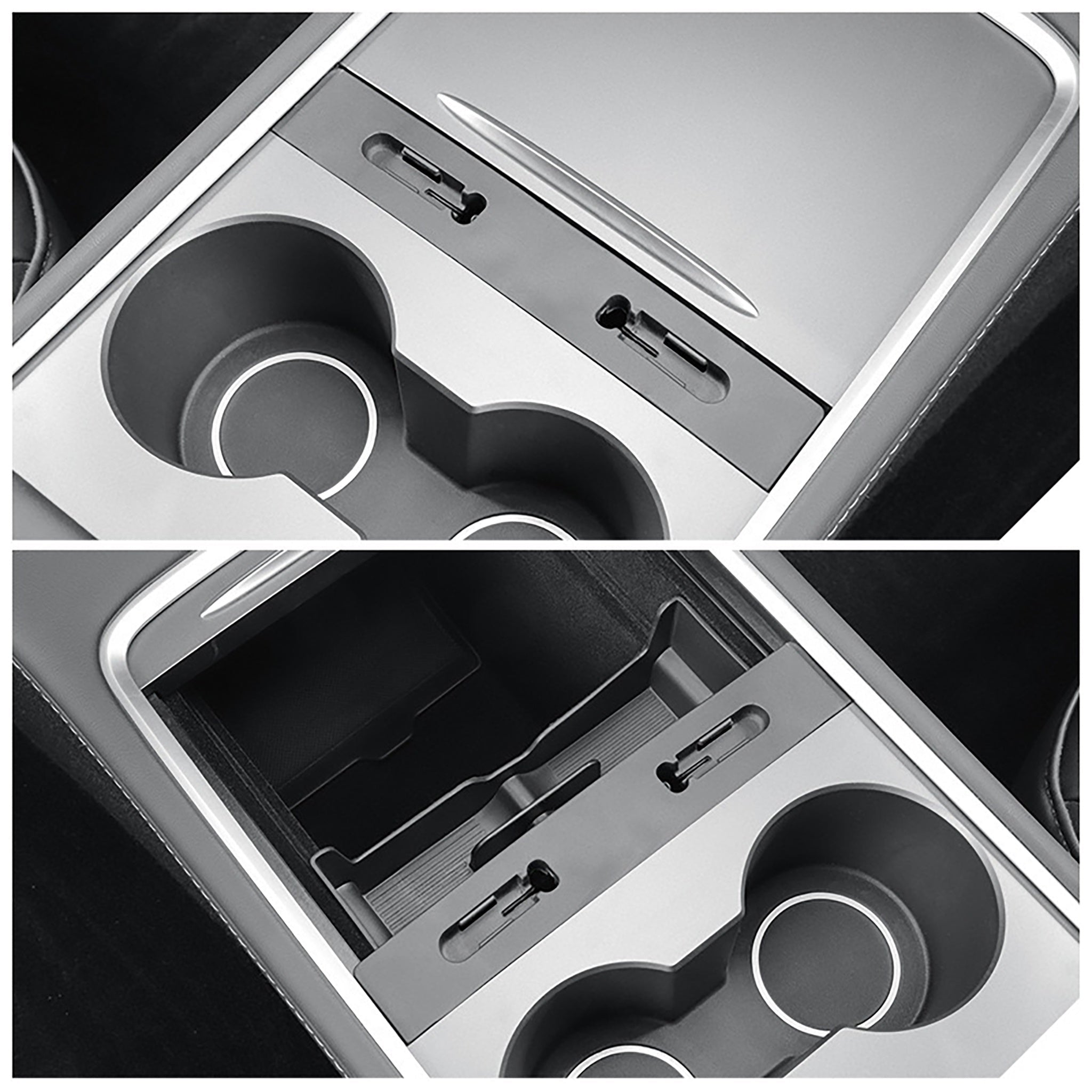 Center Console Sunglasses Holder & Cable Organizer for Tesla Model 3 & Y