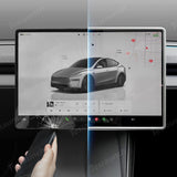 All-in-One Central Screen Tempered Glass & Frame Cover for Tesla Model YL 2026+