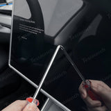 All-in-One Central Screen Tempered Glass & Frame Cover for Tesla Model YL 2026+