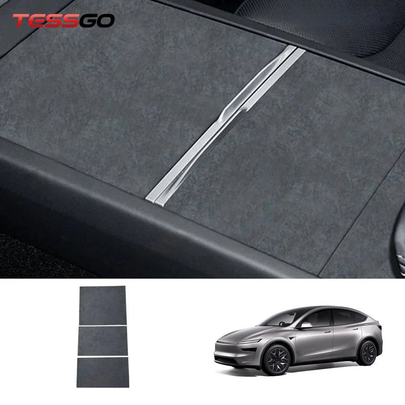 Alcantara Center Console Sticker Cover for Tesla Model Y L 2026+