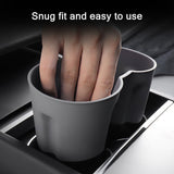 Tesla Model 3/Y Spill-Proof Cup Holder Insert (2024+ Highland & 2025.03+ Juniper) | Secure Silicone Design