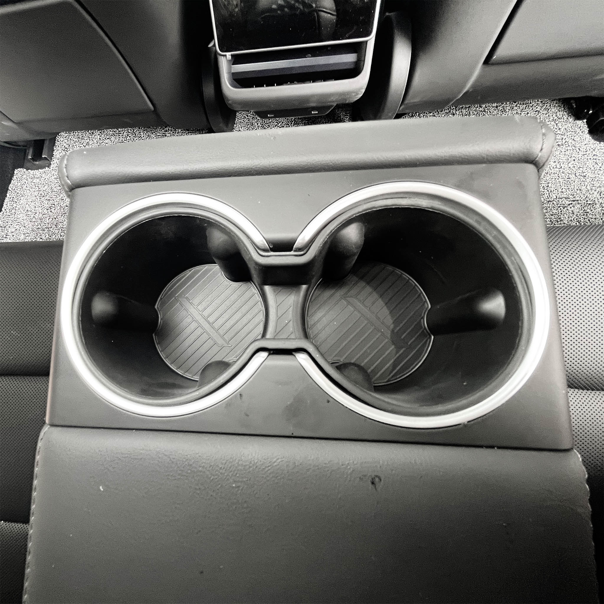 Tesla Model 3/Y Spill-Proof Cup Holder Insert (2024+ Highland & 2025.03+ Juniper) | Secure Silicone Design