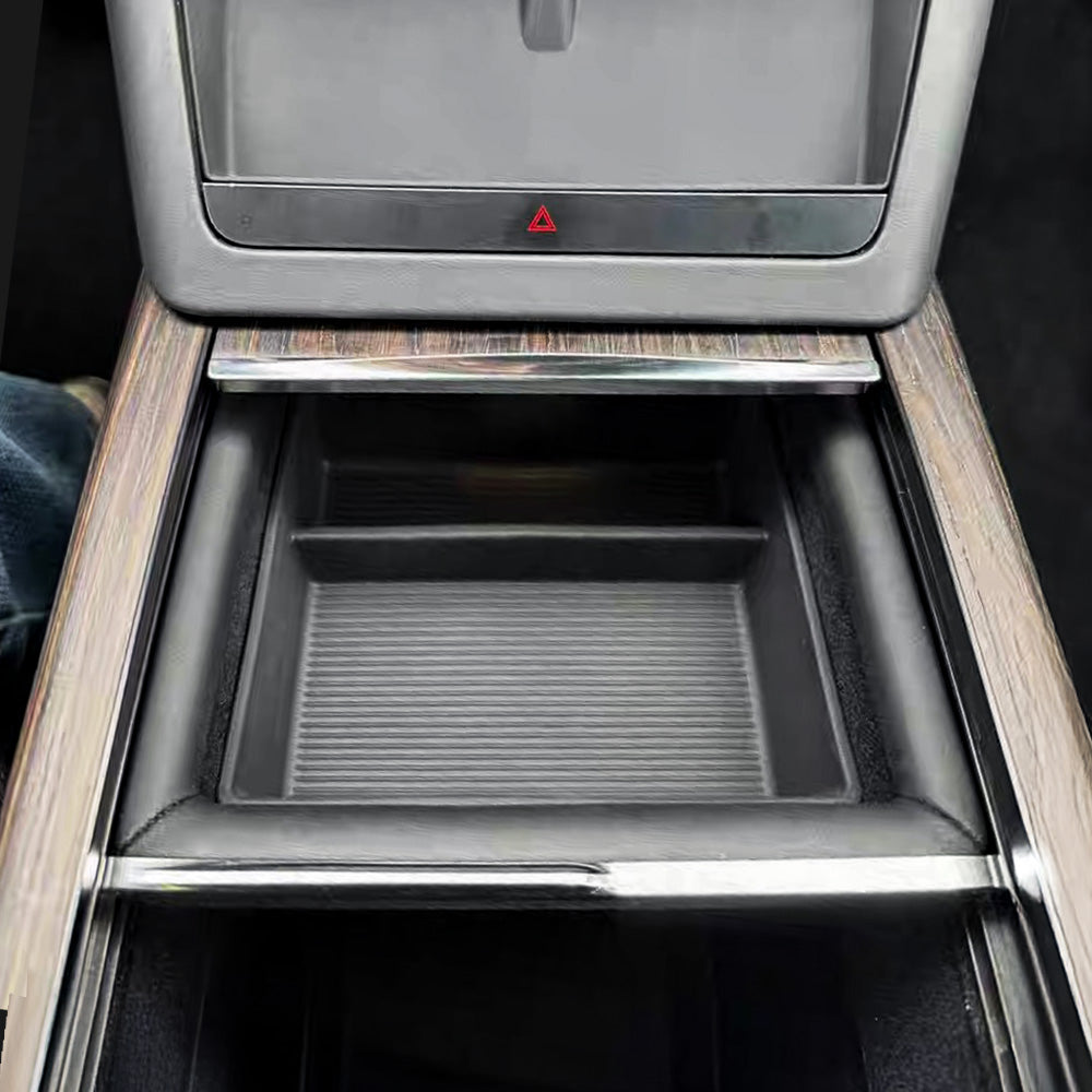 Custom Silicone Center Console Storage Trays for Refreshed Tesla Model X 2021+ – Dust-Resistant, Non-Slip Interior Organizer