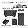 Custom Silicone Center Console Storage Trays for Refreshed Tesla Model X 2021+ – Dust-Resistant, Non-Slip Interior Organizer