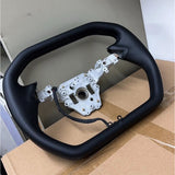 Cyber-Inspired Steering Wheel Upgrade for 2024+ Tesla Model 3 Highland & 2025+ Model Y Juniper