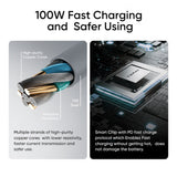 Cybertruck-Inspired Retractable USB-C Cable – 100W Fast Charging with Magnetic Holder for Tesla Model S/3/X/Y & Cybertruck