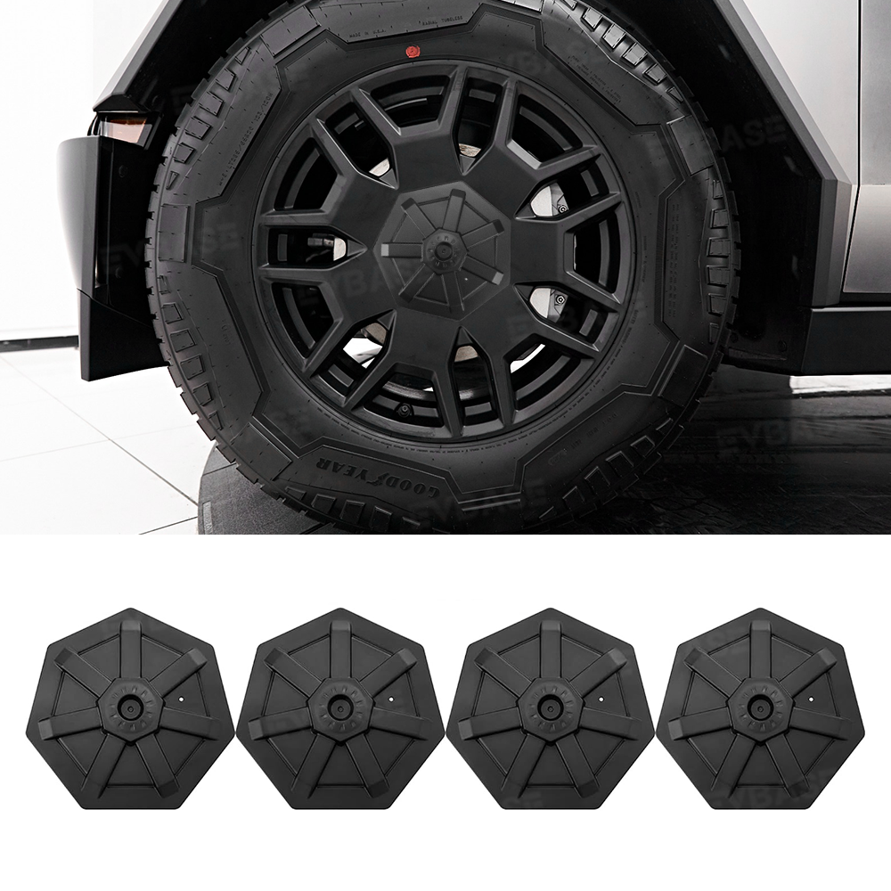 Tessgo "Cyber-Armor" Heptagon Wheel Center Caps for Tesla Cybertruck