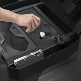 Tesla Cybertruck Center Console Side Storage Organizer – Upgraded with Side Pockets for Smartphone, Sunglasses, Cards & AirPods