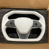 Cybertruck-Style Steering Wheel Upgrade for Tesla Model 3 & Model Y – Nappa Leather, Heated, OEM Fit