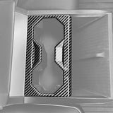 Cybertruck Center Console Carbon Fiber Cup Holder Trim Cover (ABS Plastic)