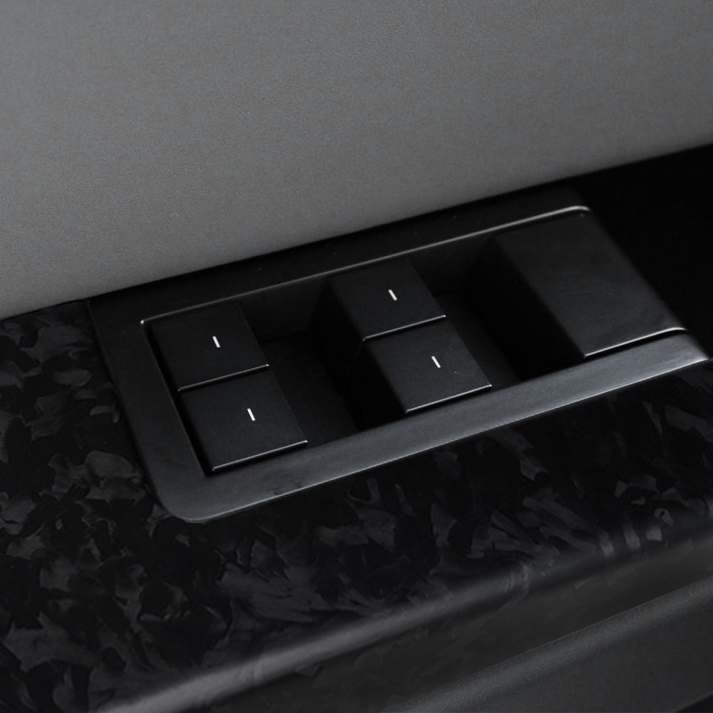 Tesla Cybertruck Forged Carbon Fiber Armrest Covers - Industrial-Style Interior Upgrade （Pre-Order)