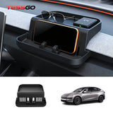Dashboard Storage Tray with Phone Holder & ETC Bracket for Tesla Model 3/Y/Y L 2024+