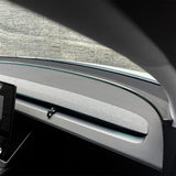 Dry Carbon Fiber Upper Dashboard Split Overlay for Model Y Juniper