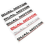 Tessgo Dual Motor Emblem Badge Decal for Model 3/Y/S/X – Weatherproof Rear Trunk Sticker for Exterior Styling Upgrade