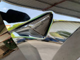 side view of model Y carbon fiber camera cover