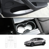 TPE Door Pocket & Cup Holder Liners for Tesla Model Y L 2026+