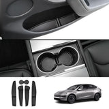 TPE Door Pocket & Cup Holder Liners for Tesla Model Y L 2026+
